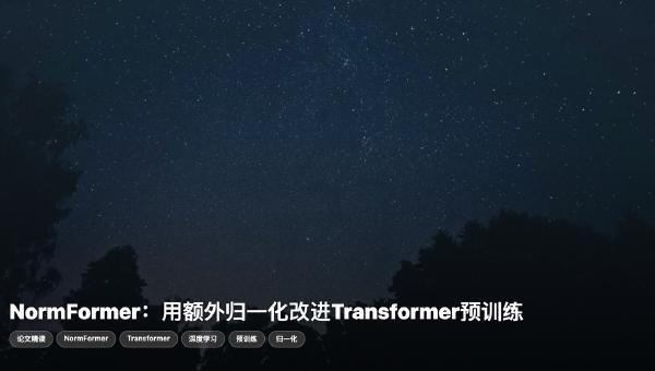 NormFormer：用额外归一化改进 Transformer 预训练